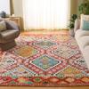 SAFAVIEH Area Rug 8x10 - Madison Collection - Large - Rust & Pink, Boho Diamond Distressed Design, Non-Shedding & Easy Cleaning, Ideal for Living Room, Bedroom, Office, Dining Space (MAD418Q) view 1