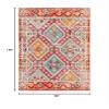 SAFAVIEH Area Rug 8x10 - Madison Collection - Large - Rust & Pink, Boho Diamond Distressed Design, Non-Shedding & Easy Cleaning, Ideal for Living Room, Bedroom, Office, Dining Space (MAD418Q) view 2