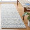 SAFAVIEH Metro Collection Runner Rug - 2'3" x 8', Blue & Ivory, Handmade Moroccan Wool, Ideal for High Traffic Areas in Living Room, Bedroom (MET908M) view 1