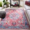 SAFAVIEH Washable Rug Serapi Collection - 8' x 10', Light Blue & Red, Slip Resistant & Easy to Clean, Ideal for Living Room, Bedroom, Dining Space (SEP518J) view 1