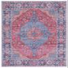SAFAVIEH Washable Rug Serapi Collection - 8' x 10', Blue & Rust, Slip Resistant & Easy to Clean, Ideal for Living Room, Bedroom, Dining Space (SEP369M) view 4