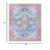 SAFAVIEH Washable Rug Serapi Collection - 8' x 10', Blue & Ivory, Slip Resistant & Easy to Clean, Ideal for Living Room, Bedroom, Dining Space (SEP537M) view 2