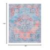SAFAVIEH Washable Rug Serapi Collection - 8' x 10', Red & Blue, Slip Resistant & Easy to Clean, Ideal for Living Room, Bedroom, Dining Space (SEP580Q) view 2