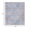 SAFAVIEH Washable Rug Serapi Collection - 8' x 10', Rust & Blue, Slip Resistant & Easy to Clean, Ideal for Living Room, Bedroom, Dining Space (SEP584P) view 2