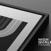 wall26 Framed Canvas Print Wall Art Set Black and White Mid Century Semi Circle Arches Abstract Shapes Illustrations Modern Minimalist Relax/Calm for Living Room, Bedroom, Office - 16"x24"x2 Black view 4