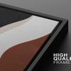 wall26 Framed Canvas Wall Art Print Set Brown, Black & Gray Mid-Century Polygons Abstract Shapes Illustrations Modern Relax/Calm Multicolor for Living Room, Bedroom, Office - 16"x24"x2 Black view 4