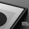 wall26 Framed Canvas Print Wall Art Set Black & White Mid Century Semi Circle Variety Abstract Shapes Illustrations Modern Minimalist Relax/Calm for Living Room, Bedroom, Office - 16"x24"x2 Black view 4