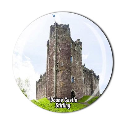 Doune Castle Stirling Scotland UK Fridge Magnet 3D Crystal Tourist Souvenir Gift Collection Refrigerator Magnetic Sticker