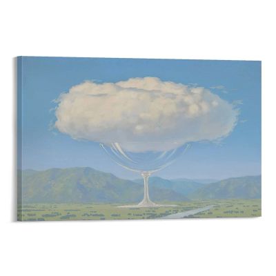 37 Masterpieces by Rene Magritte - The Heartstrings by Rene Magritte Poster Decorative Painting Canvas Wall Art Living Room Posters Bedroom Painting 20x30inch(50x75cm)