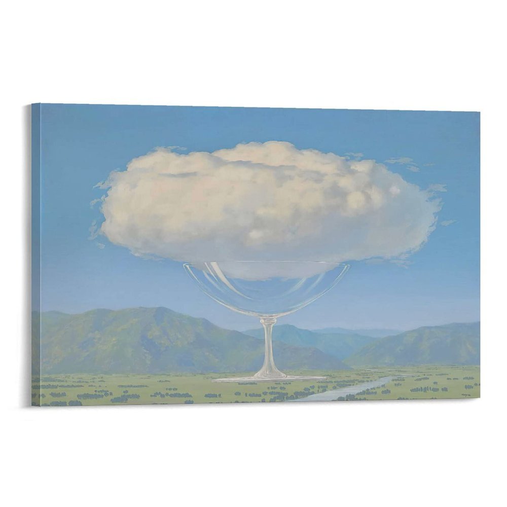 37 Masterpieces by Rene Magritte - The Heartstrings by Rene Magritte Poster Decorative Painting Canvas Wall Art Living Room Posters Bedroom Painting 20x30inch(50x75cm)