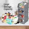 TidyFriend 4 Pack Stackable Storage Bins Open Front for Pantry Organizers and Storage, Plastic Storage Bins for Garage Organization, Garage Storage Bins for Shelves, Racks, Tools & Supplies (Grey) view 3