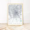 MG Global - San Antonio City Poster - Map Print of San Antonio Texas - City Map Art - Gift for Travel Lover - Wall Art Decor view 1