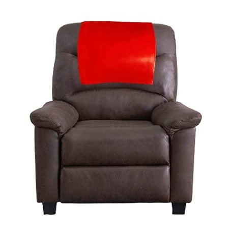 Azrah Traders Leather Recliner Chair Headrest Cover - Sofa, Love Seat, Furniture Protector, Theater Seat Cover/SlipCover for Home & Office, 30x50 Inches - Red Pack of 2