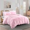 100% Cotton 600 Thread Count 3 Piece Frilled Duvet Set, 1 Piece Edge Ruffle Frilled Duvet Cover With Zipper Closure & Corner Ties And 2 Pillow Cover (King/California King Size, Pink) view 1