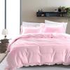 100% Cotton 600 Thread Count 3 Piece Frilled Duvet Set, 1 Piece Edge Ruffle Frilled Duvet Cover With Zipper Closure & Corner Ties And 2 Pillow Cover (King/California King Size, Pink) view 2
