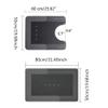 2Pcs Bathroom Mats U Shaped Set, Non-Slip Quick-Dry Toilet Bath Rug for Tub, Shower and Bath Room 19.7"x31.5"+19.7"x23.6", Dark Grey view 2