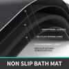 2Pcs Bathroom Mats U Shaped Set, Non-Slip Quick-Dry Toilet Bath Rug for Tub, Shower and Bath Room 19.7"x31.5"+19.7"x23.6", Dark Grey view 3