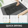 2Pcs Bathroom Mats U Shaped Set, Non-Slip Quick-Dry Toilet Bath Rug for Tub, Shower and Bath Room 19.7"x31.5"+19.7"x23.6", Dark Grey view 4