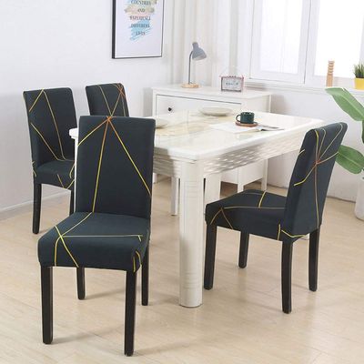 Chair Covers Spandex Elastic Removable Chair Cover Stretch Anti-Dirty Wedding Seat Covers Dining housse de Chaise 1/2/4/6PCS,Color 19,1 pcs