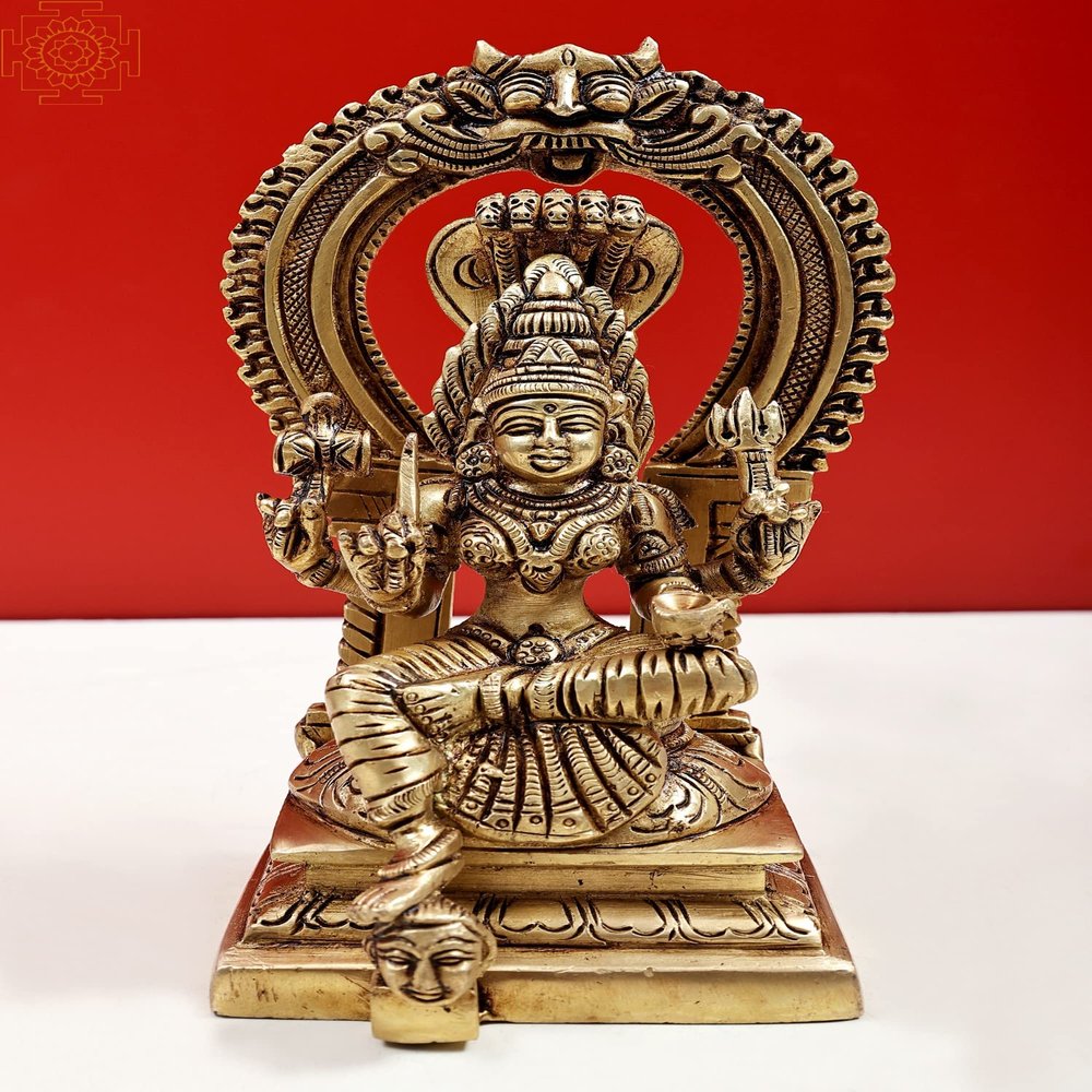 7" Mariamman (South Indian Goddess Durga) | Handmade - Brass