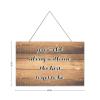 Wooden Signs, Rustic Grow Old Along with Me The Best is Yet to Be Sign Plaque Pianted Quote Home Decor Farmhouse Garden Outdoor Wall Art 10"x16", Made in USA view 2