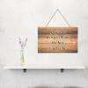 Wooden Signs, Rustic Grow Old Along with Me The Best is Yet to Be Sign Plaque Pianted Quote Home Decor Farmhouse Garden Outdoor Wall Art 10"x16", Made in USA view 4