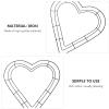 1 Set Decorative Frame Accessories Rings DIY Supplies Green Forms Metal Shaped Hoop Making Flower Macrame Heart Garland Floral Wire Decor Wreath Reusable Iron Hanging Ring view 2