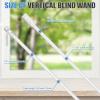 2 Pieces Blind Wand Vertical Blinds Replacement Parts Blind Stick Rod with Hook and Grip Clear for Window(Plastic,12 Inch) view 2