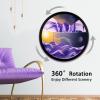 JYBBGO 17.3'' Moving Sand Art 3D Sand Painting Picture Creative Deep Sea Sandscape Living Room Decoration, 360 Rotate, Glass Crafts Solid Wood Frame, Home Office Work Decor(Purple) view 2