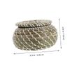 BESPORTBLE Home Natural Seagrass Woven Storage Box with Lid Decorative Organizer for Living Room Kitchen and Bedroom Seagrass Container for Household Items view 2