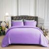 100% Cotton 600 Thread Count Duvet Cover, 1 Piece Duvet Cover with Zipper Closure & Corner Ties, Comforter Cover (Full/Queen Size, Lavender) view 2