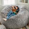 Bean Bag Chair Giant Adult Beanbag Chair 5ft /6ft /7ft Bean Bag Cover Comfy Fur Oversized Bean Bag Couch Large Cuddle Chair Fluffy Lazy Sofa Big (it was only a Cover, not a Full Bean Bag) view 3