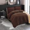 100% Cotton 600 Thread Count Duvet Cover, 1 Piece Duvet Cover with Zipper Closure & Corner Ties, Comforter Cover (Full/Queen Size, Chocolate) view 4