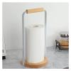 Paper Towel Holder Stand, Log Color Roll Paper Holder, Wood Base,Paper Towel Holder for Farmhouse Kitchen Countertop Dining Room Table (Color : White) view 3