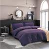 100% Cotton 600 Thread Count Duvet Cover, 1 Piece Duvet Cover with Zipper Closure & Corner Ties, Comforter Cover (Full/Queen Size, Purple) view 2