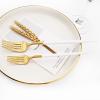 24-piece Snplowum Matte Gold Tableware, 18/10 Stainless Steel Utensils Heavy Serving Set With White Handle For Dinner & Dessert Home Restaurant Flatware Set, Service For 4 (White Gold) view 2