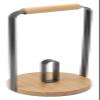 Paper Towel Holder Stand, Log Color Roll Paper Holder, Wood Base,Paper Towel Holder for Farmhouse Kitchen Countertop Dining Room Table (Color : Black) view 1