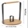 Paper Towel Holder Stand, Log Color Roll Paper Holder, Wood Base,Paper Towel Holder for Farmhouse Kitchen Countertop Dining Room Table (Color : Black) view 2