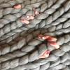 XWCG Chunky Knit Blanket Soft Hand Knit Wool Blanket Hand Made Blanket Cozy Warm Knit Blanket Knit Throw Chunky Knitted Blanket Chunky Knit Throw,Gray,50x50cm(20x20inch) view 2