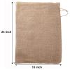 Bekith 6 Pack Burlap Bags with Drawstring, 18" x 24" Natural Jute Potato Sacks, Reusable Root Vegetable Storage Bags, Strong Race Bags for Kids, Perfect Birthday Party Game view 2