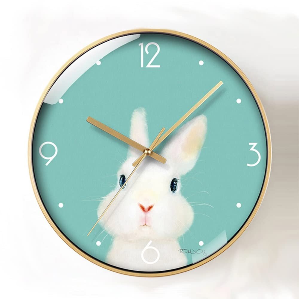 BcofoA Modern Minimalist Home Clock Wall Clock Living Room Personality Creative Clock Bedroom Clock Wall Clock Ultra Quiet 14 inches (Color : I)