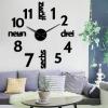 HERWS Wall Clock Language and Numerals DIY Large Wall Clock Silent Movement Horologe Frameless Big Numbers Acrylic Clocks Watch view 1