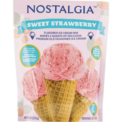 NOSTALGIA STRAWBERRY ICE CREAM MIX