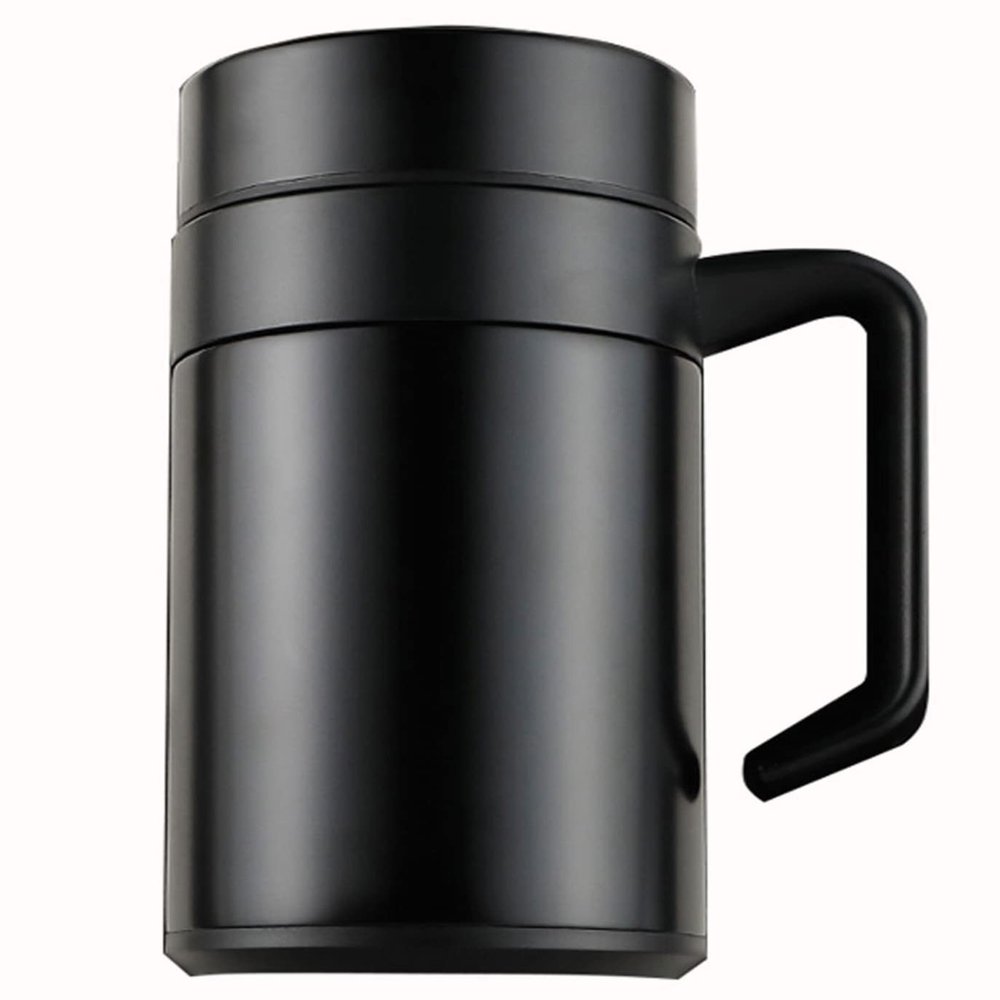 14 Oz Mug with Handle, Coffee Mugstrainer, Stainless Steel Water Cup, Business Office Cup(Color:#2)