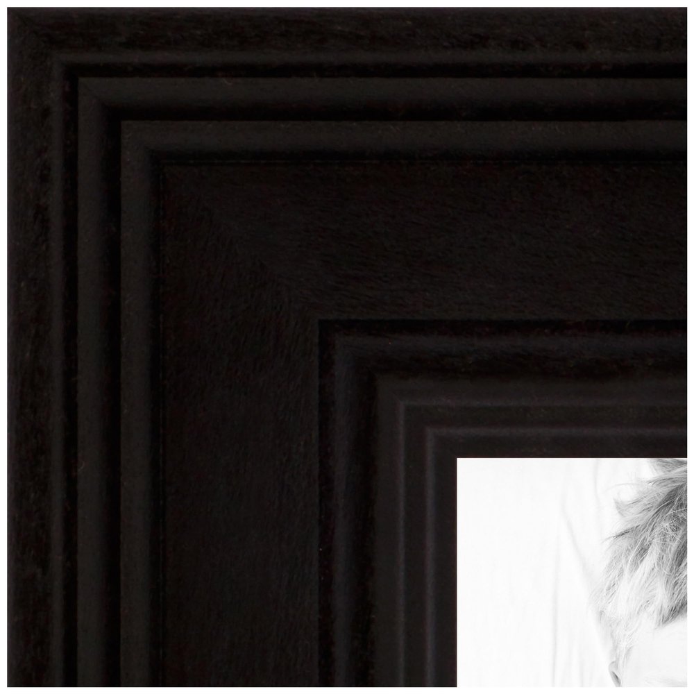 ArtToFrames 24x36 Inch Black Picture Frame, This 1.50 Inch Custom MDF Poster Frame is Colonial Onyx - Comes with Foam Backing 3/16 inch and Regular Acrylic (FBPL0066-78238-YBLK-24x36)