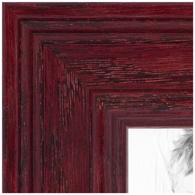 ArtToFrames 24x36 Inch Red Picture Frame, This 1.50 Inch Custom Wood Poster Frame is Cherry - Comes with Foam Backing 3/16 inch and Regular Acrylic (FBPL0066-78238-YCHY-24x36)