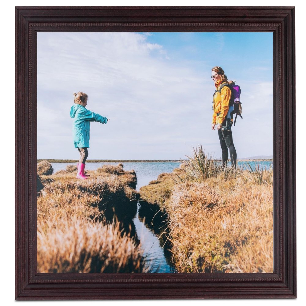 ArtToFrames 8x12 Inch Red Picture Frame, This 1.25 Inch Custom Wood Poster Frame is Cherry - Comes with Foam Backing 3/16 inch and Regular Glass (FBPL0066-81375-YCHY-8x12)