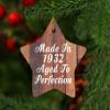 Designsify Christmas Tree Decoration, 92nd Birthday Made in 1932 Aged to Perfection, Star Ornament E, Gifts for Anniversary Valentines Mom Mothers Fathers Day Party, to Men Women Him Her Friend view 3