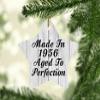 Designsify Christmas Tree Decoration, 68th Birthday Made in 1956 Aged to Perfection, Star Ornament F, Gifts for Anniversary Valentines Mom Mothers Fathers Day Party, to Men Women Him Her Friend view 2