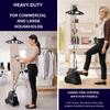 SALAV Heavy Duty Commercial Full-Size Garment Steamer with Foot Pedals and Extra Large 3L (101.5 oz) Water Tank, 1800 watts of Poweful Steam (Navy) view 2